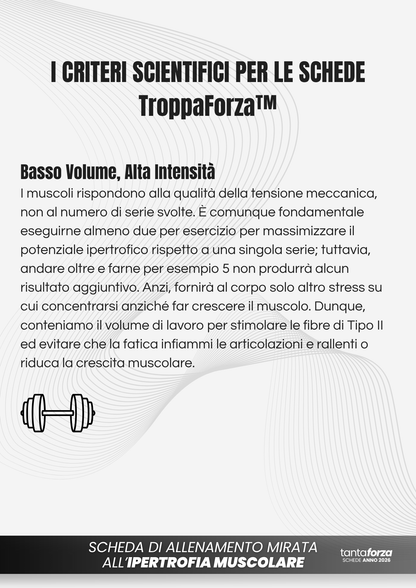 Scheda di Allenamento TroppaForza™ scaricabile UOMO